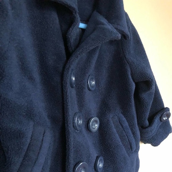 Only Kids Navy Fleece Peacoat Style Jacket Size 12M - Picture 3 of 5